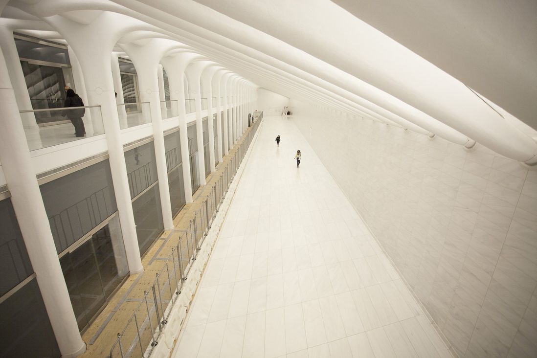 On the way out, check out the PATH Station passageway for a preview of the new building!<br/>